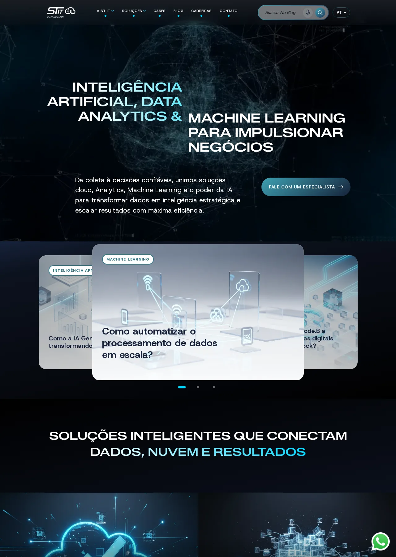 Novo site ST IT desenvolvido para empresa de tecnologia
