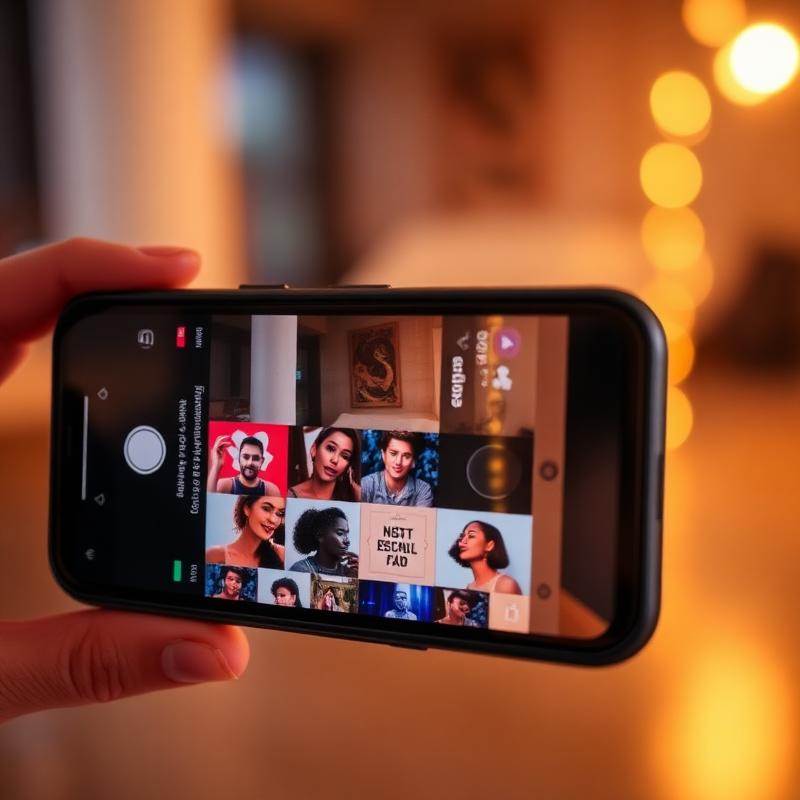 Conteúdo sendo gravado em smartphone